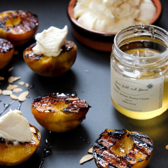 Grilled Peaches with Honey Mascarpon