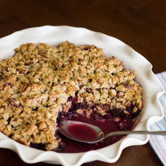 Healthier Blackberry Crisp