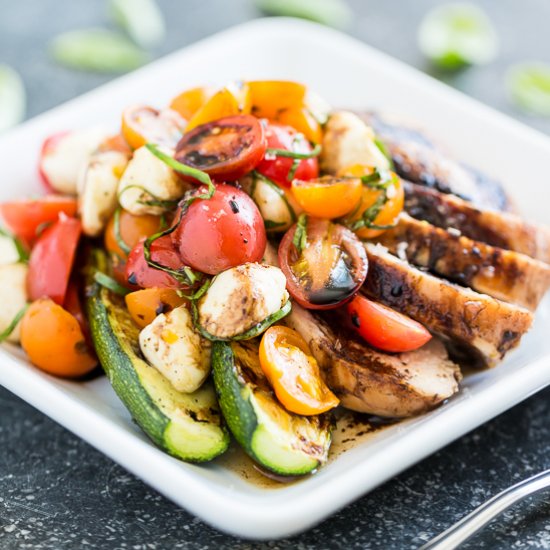 Balsamic Grilled Chicken Caprese