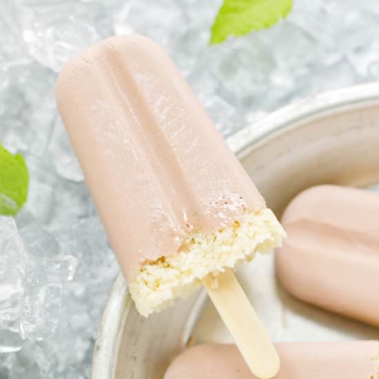 Chocolate Almond Milk Cheesecake Ice Pops