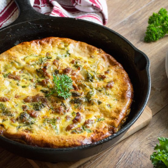 Italian Sausage & Kale Frittata