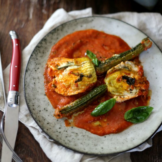 stuffed zucchini flowers