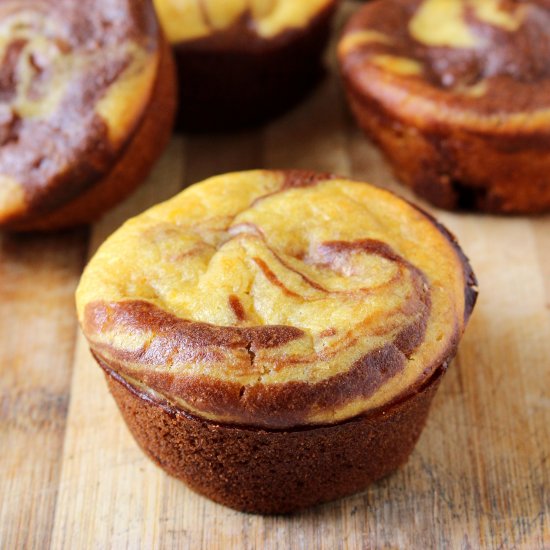 Chocolate orange swirl muffins