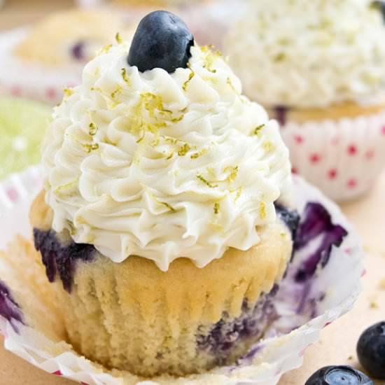 Blueberry lime cupcakes