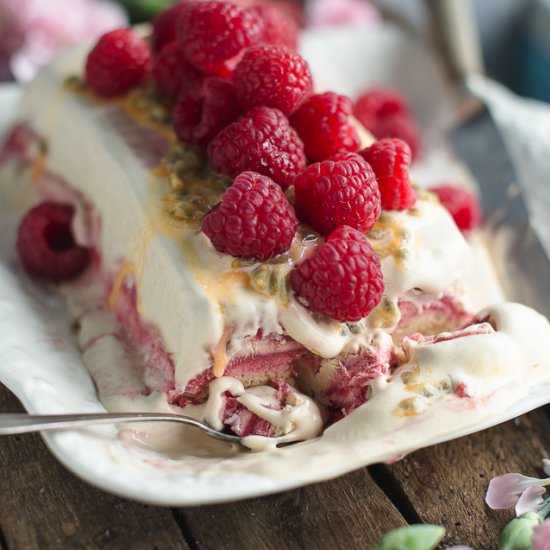 Early Grey and Raspberry Semifreddo