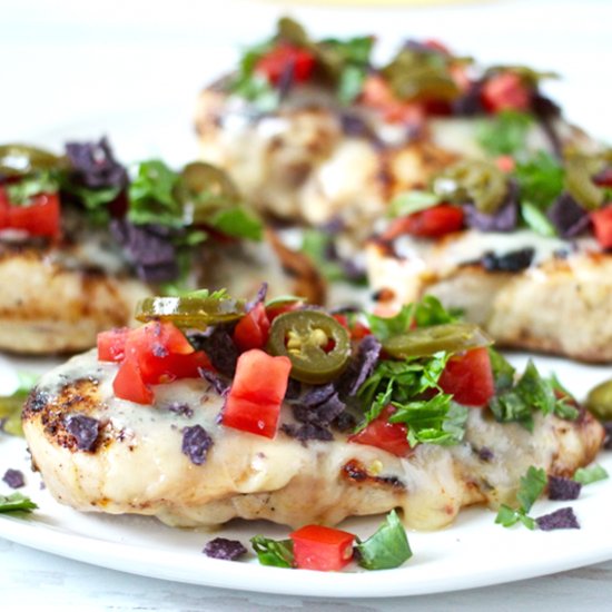 Cheesy fiesta grilled chicken