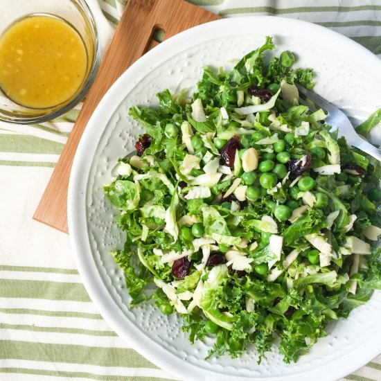 Maple dijon brussel sprout salad