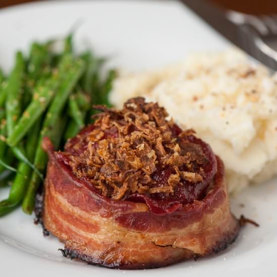 Bacon Wrapped mini Meatloaf