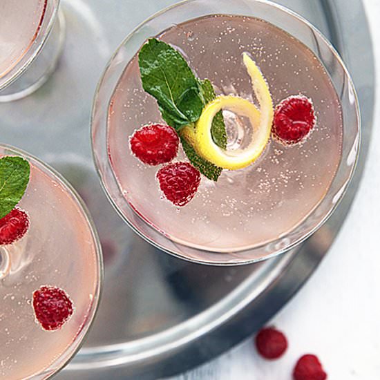 Raspberry Champagne Cocktail