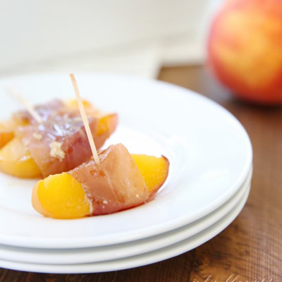 Prosciutto Wrapped Peaches