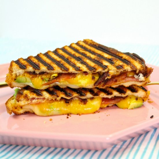 Easy Bacon, Avocado & Cheese Panini