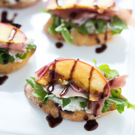 Grilled Peach Crostini