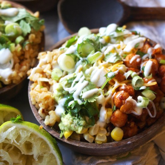 Chipotle Chickpea Burrito Bowls