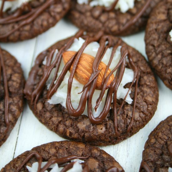 Almond Joy Thumbprint Cookies