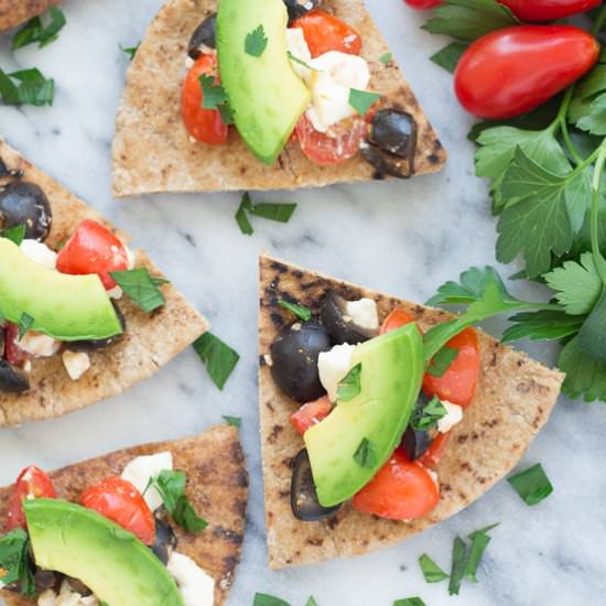 Olive, Tomato and Feta Pita Crisps