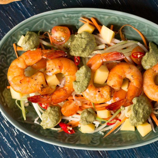 Tea Smoked Shrimp Salad