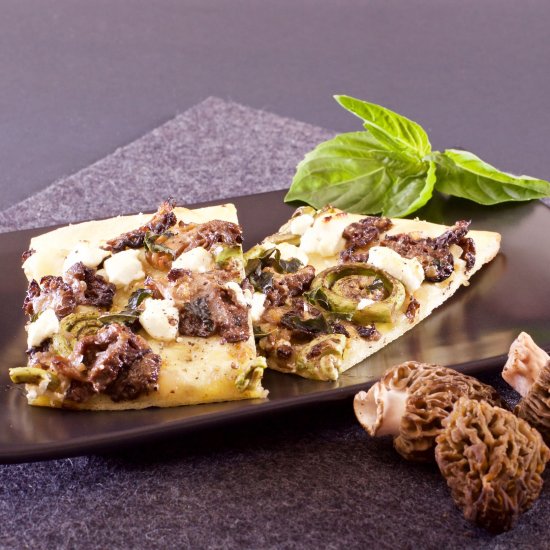 Morel and Fiddlehead Flatbread