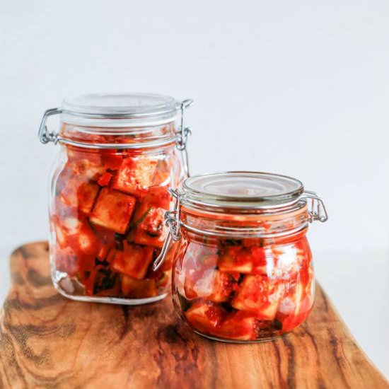 Korean Cubed Radish Kimchi