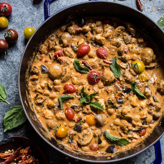 Chickpea and Eggplant Curry