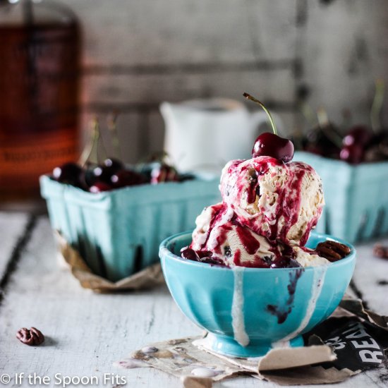 Roasted Cherry Bourbon Sundae Sauce