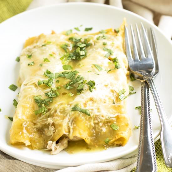 Chicken Verde Enchiladas