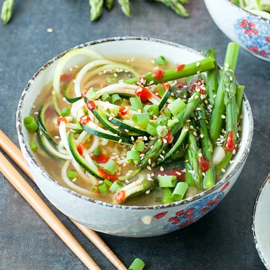 Spiralized Zucchini Noodle Soup