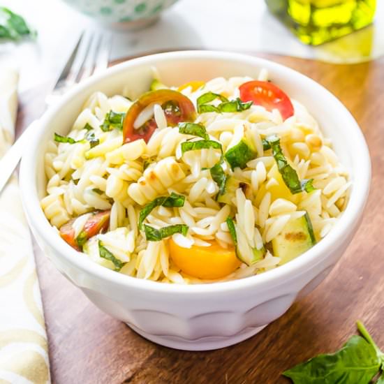 Summer Vegetable Orzo Pasta Salad