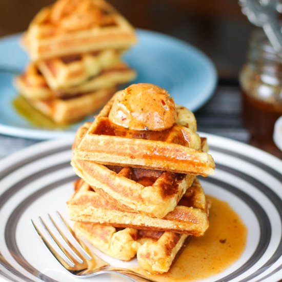 Sweet and Savory Cornbread Waffles