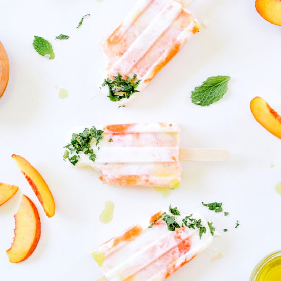 Nectarine & Olive Oil Froyo Pops