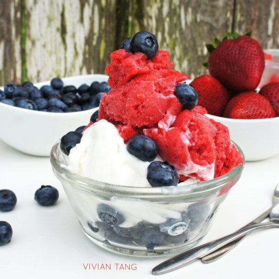 1-Ingredient Strawberry Sorbet