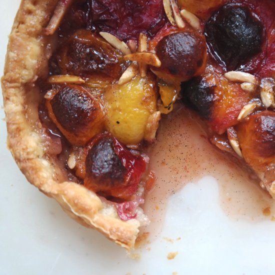 Plum + Almond Tart