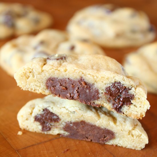 Fudge Filled Chocolate Chip Cookies