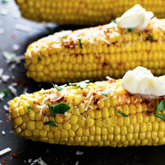 Baked Smoky Parmesan Corn