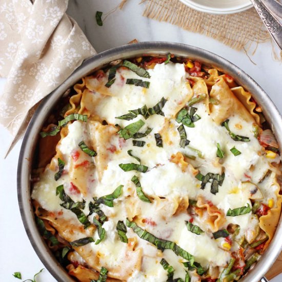 Summer Vegetable Skillet Lasagna