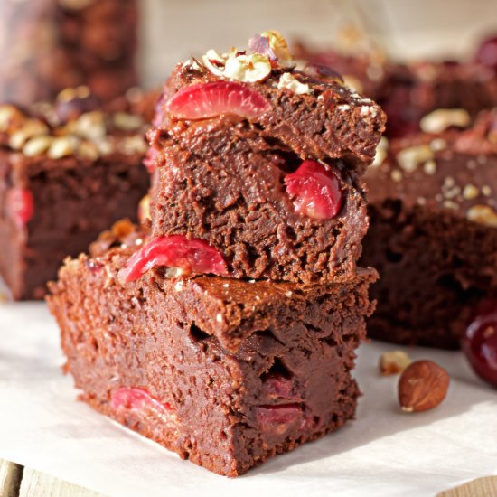 Cherry Hazelnut Brownies