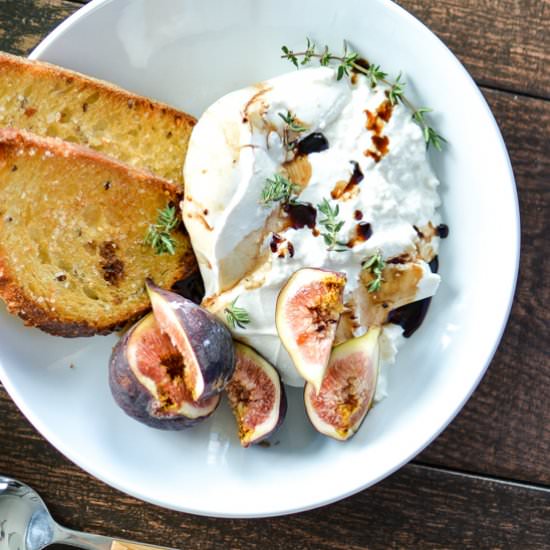 Burrata with Fresh Figs