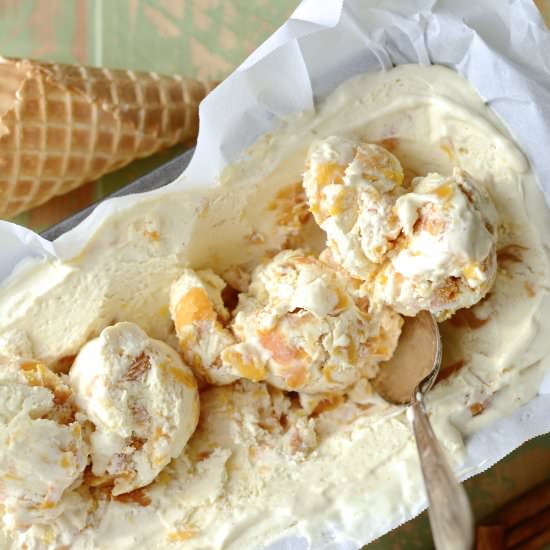 Caramelized Peach Ice Cream