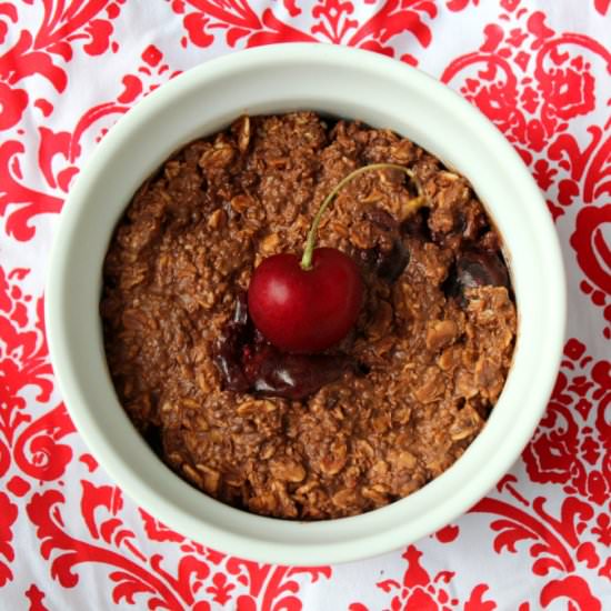 Cherry Chocolate Oat Bake