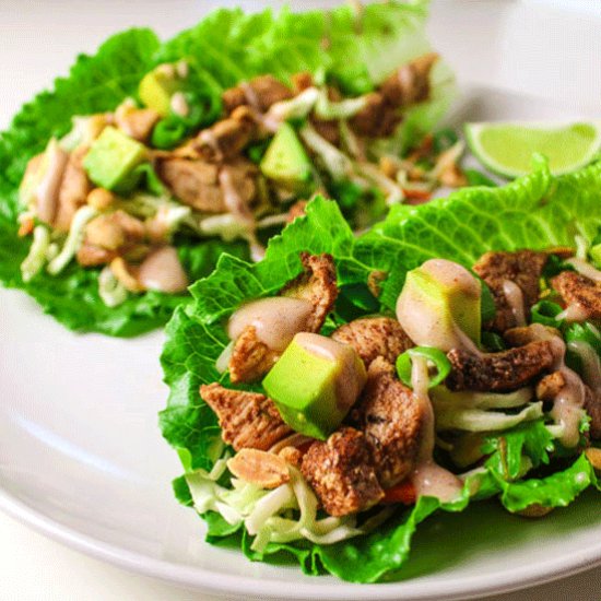 Caribbean Jerk Chicken Lettuce Wrap