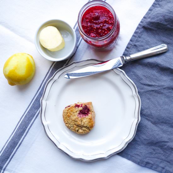 Whole Wheat Raspberry Scones