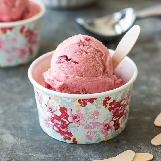 Buttermilk Strawberry Sherbet