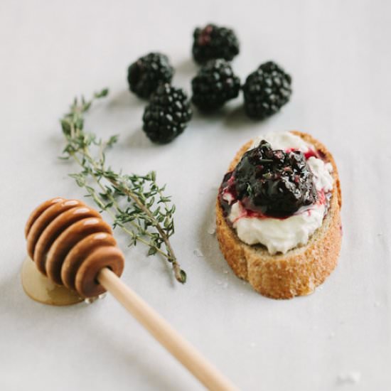 Blackberry Thyme Crostini