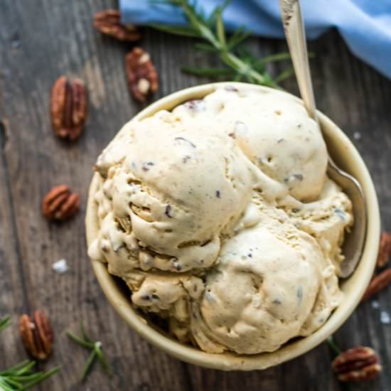 Rosemary Brown Butter Pecan IceCrm