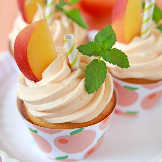 Peach Mojito Cupcakes