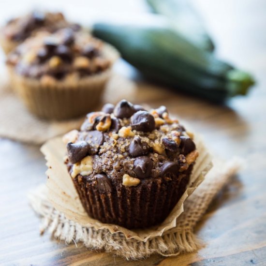 Chocolate Zucchini Muffins