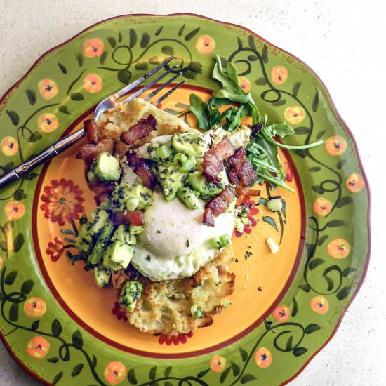 Crispy Lemon Egg & Avocado Dressing