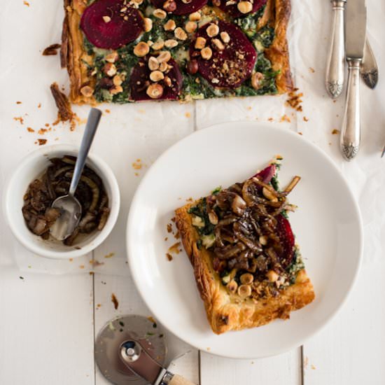 Beetroot and Goat Cheese Tart