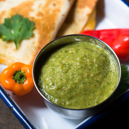 Roasted Green Tomato Salsa