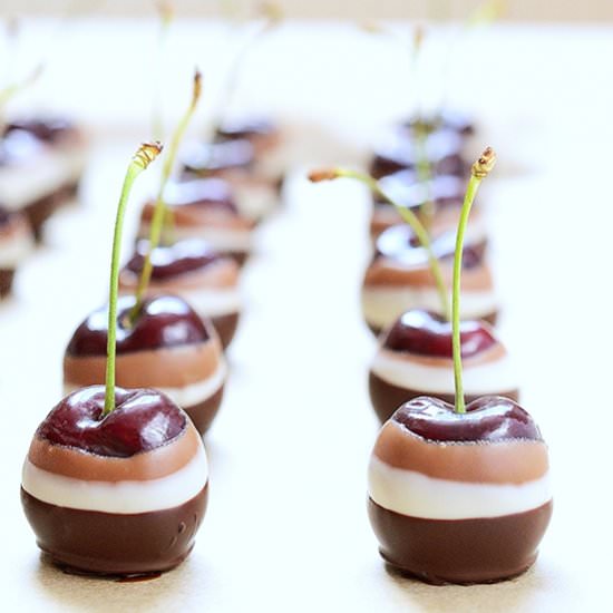 Triple Chocolate Dipped Cherries