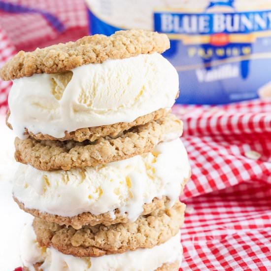 Oatmeal Ice Cream Sandwiches